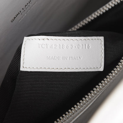 Saint Laurent Calfskin Crocodile Embossed Baby Sac De Jour Gris Perle 7 of 7