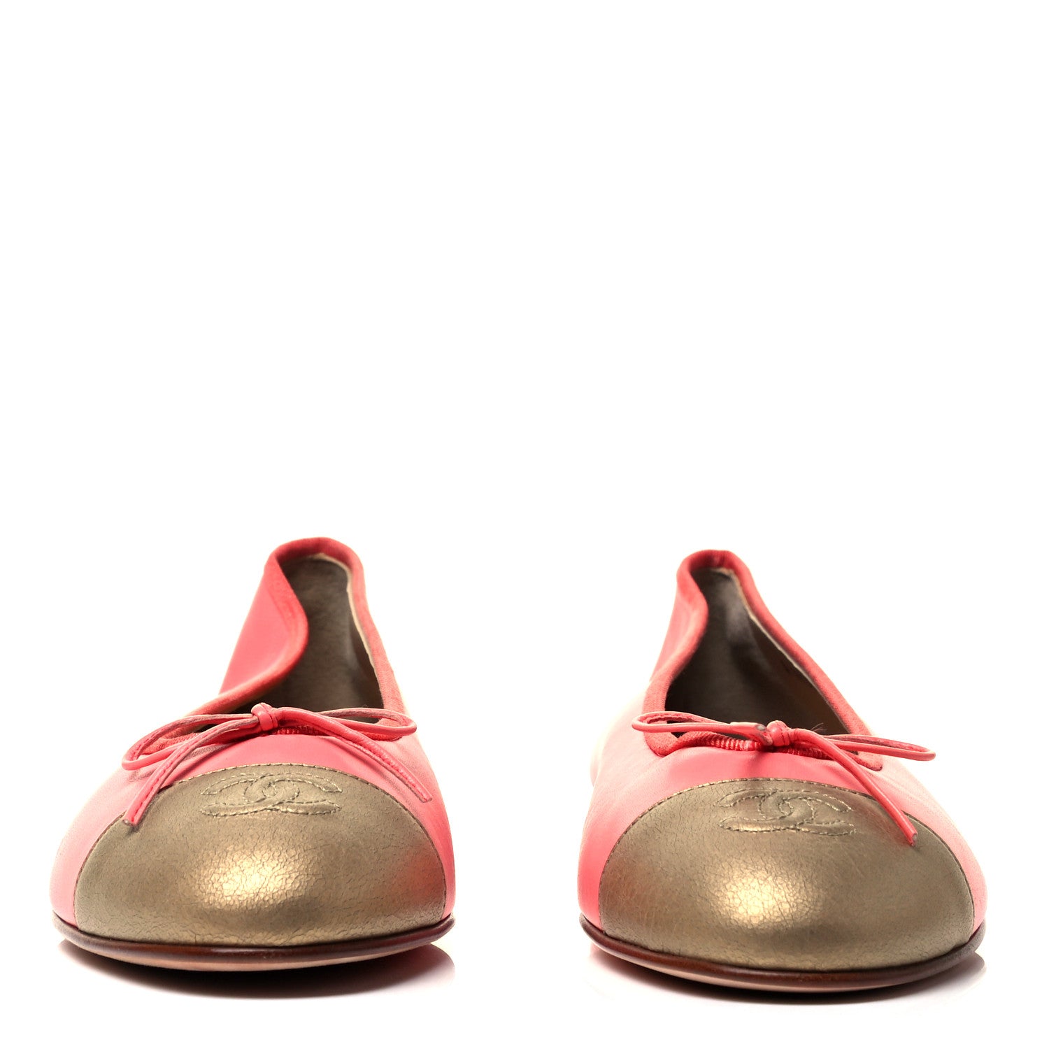 Chanel Calfskin Cap Toe Ballerina Flats 41 Pink 2 of 8