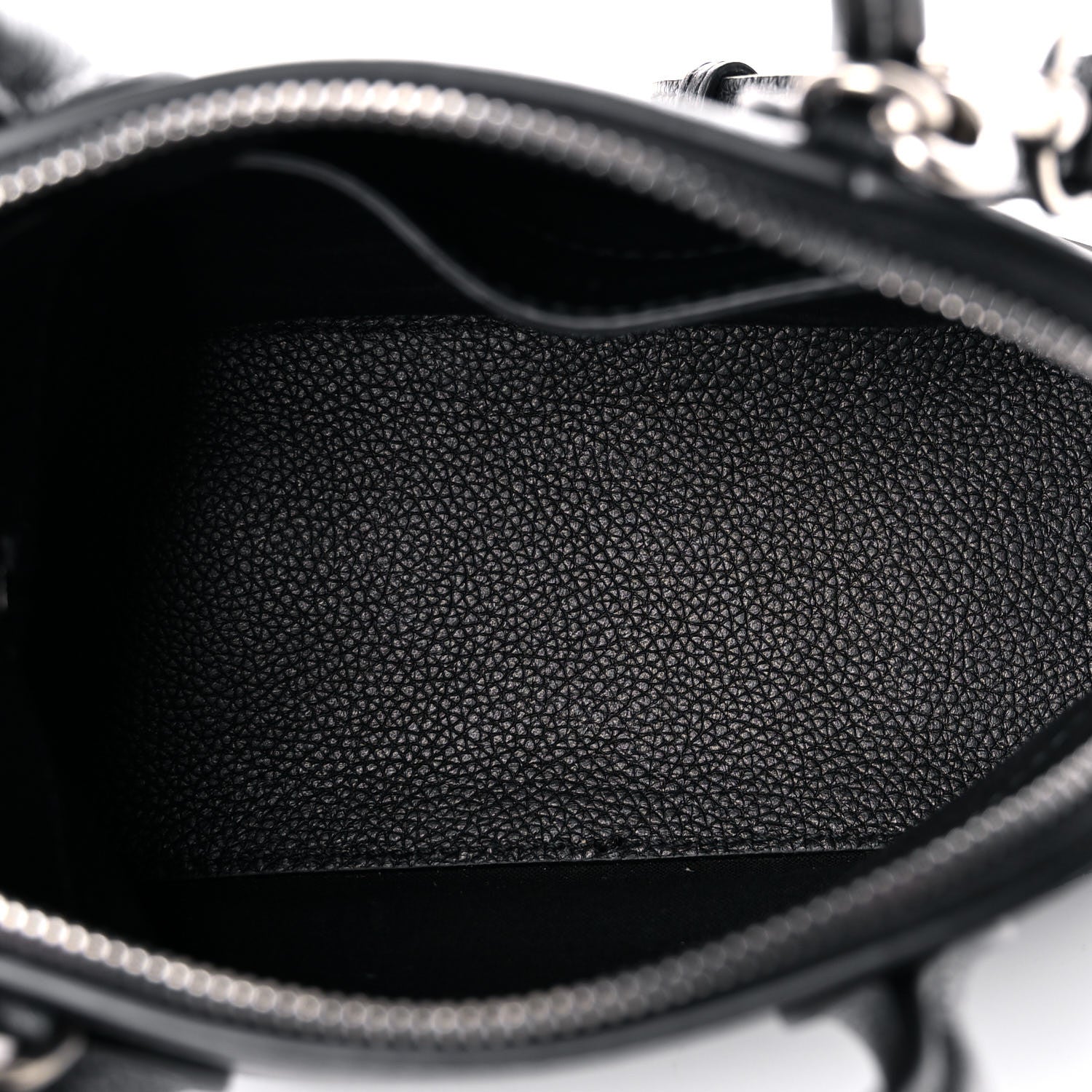Balenciaga Grained Calfskin Cities Paris XXS Ville Top Handle Bag Black White 5 of 8