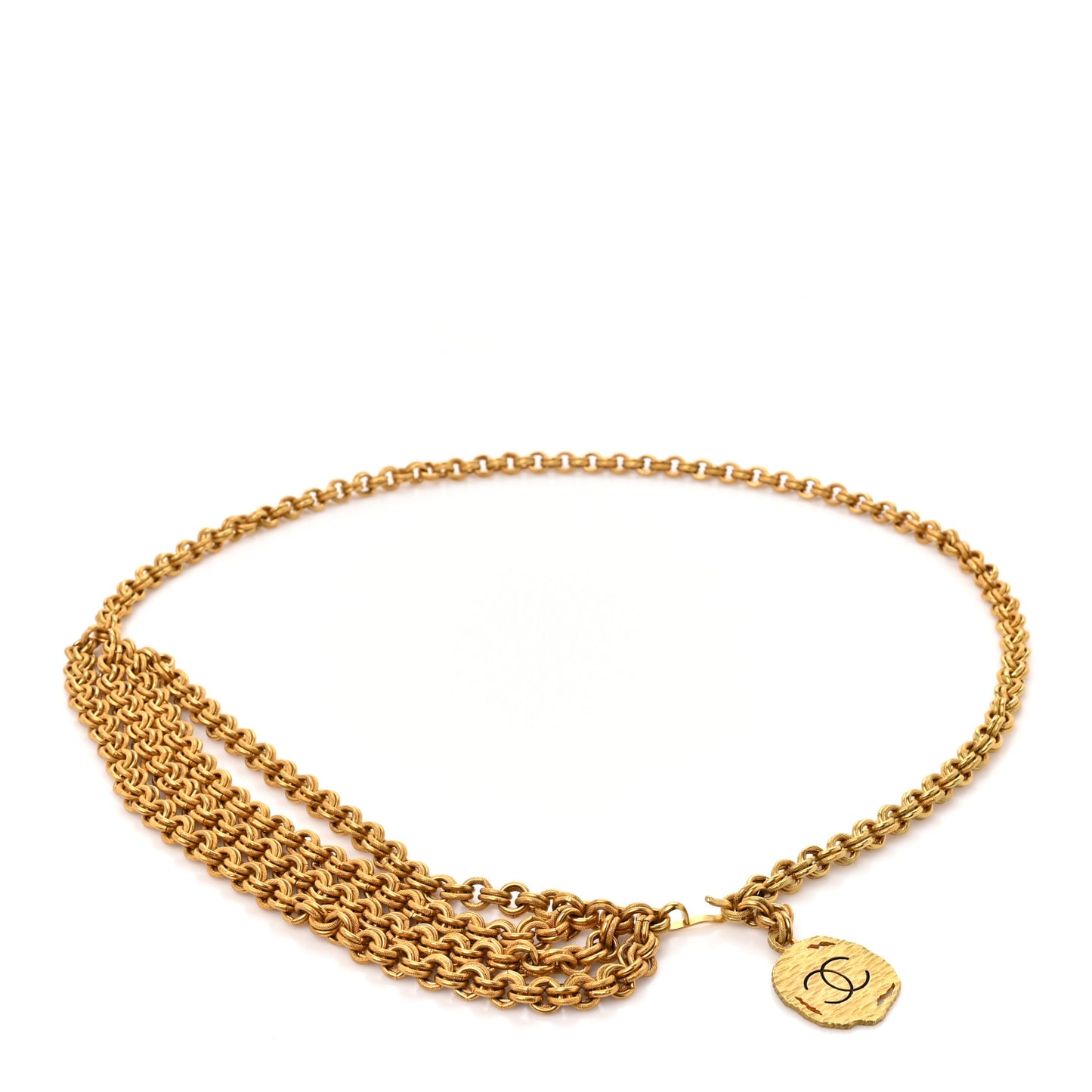 CC Medallion Chain Belt Gold