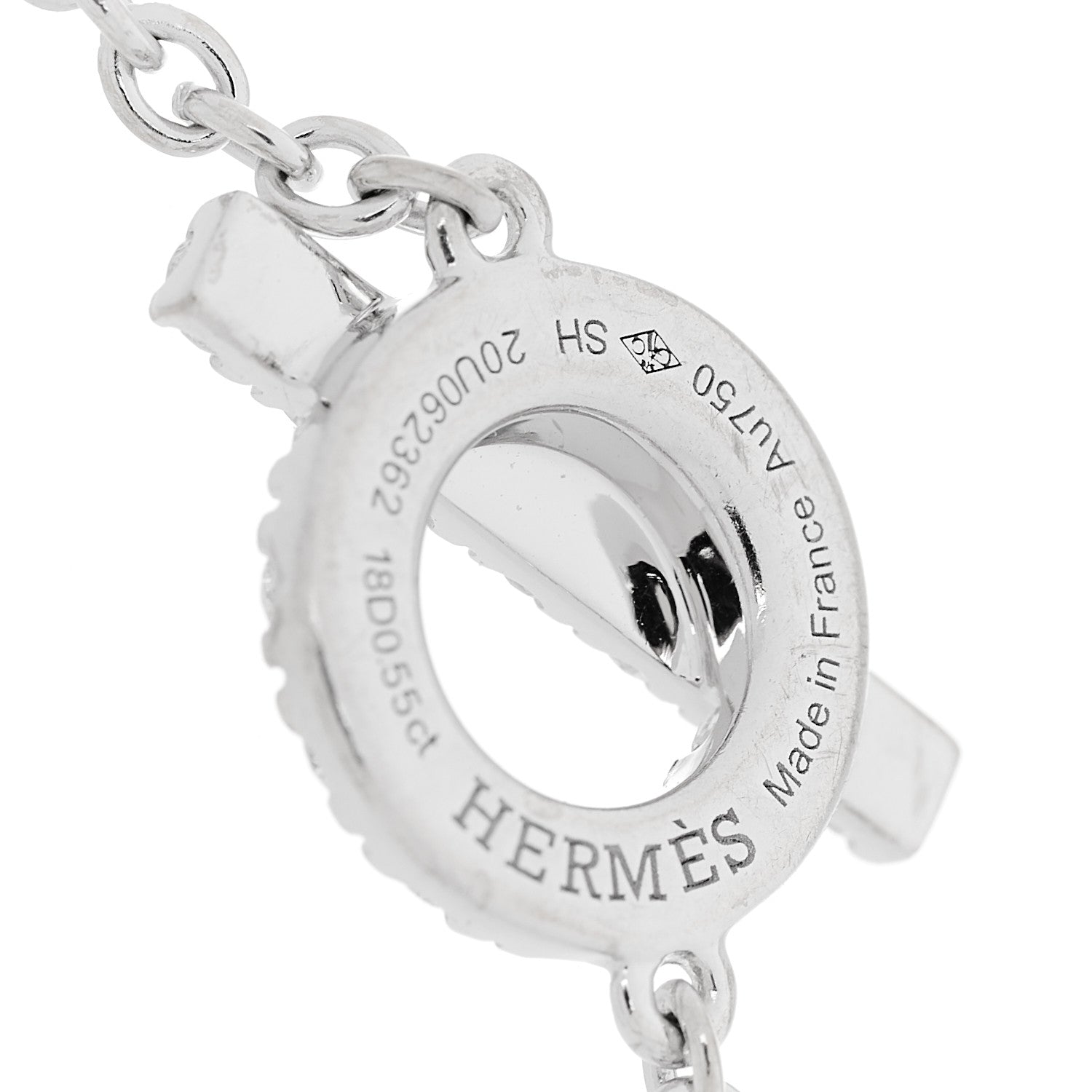Hermes 18K White Gold Diamond Finesse Bracelet SH 5 of 5