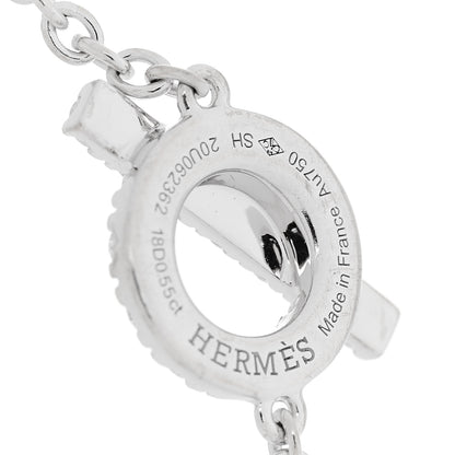 Hermes 18K White Gold Diamond Finesse Bracelet SH 5 of 5