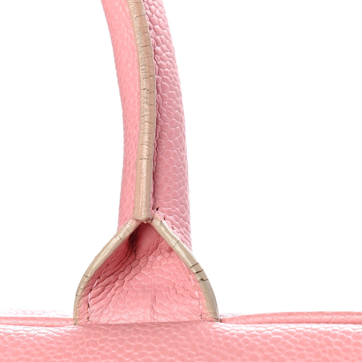 Caviar Quilted Large Bowler Pink