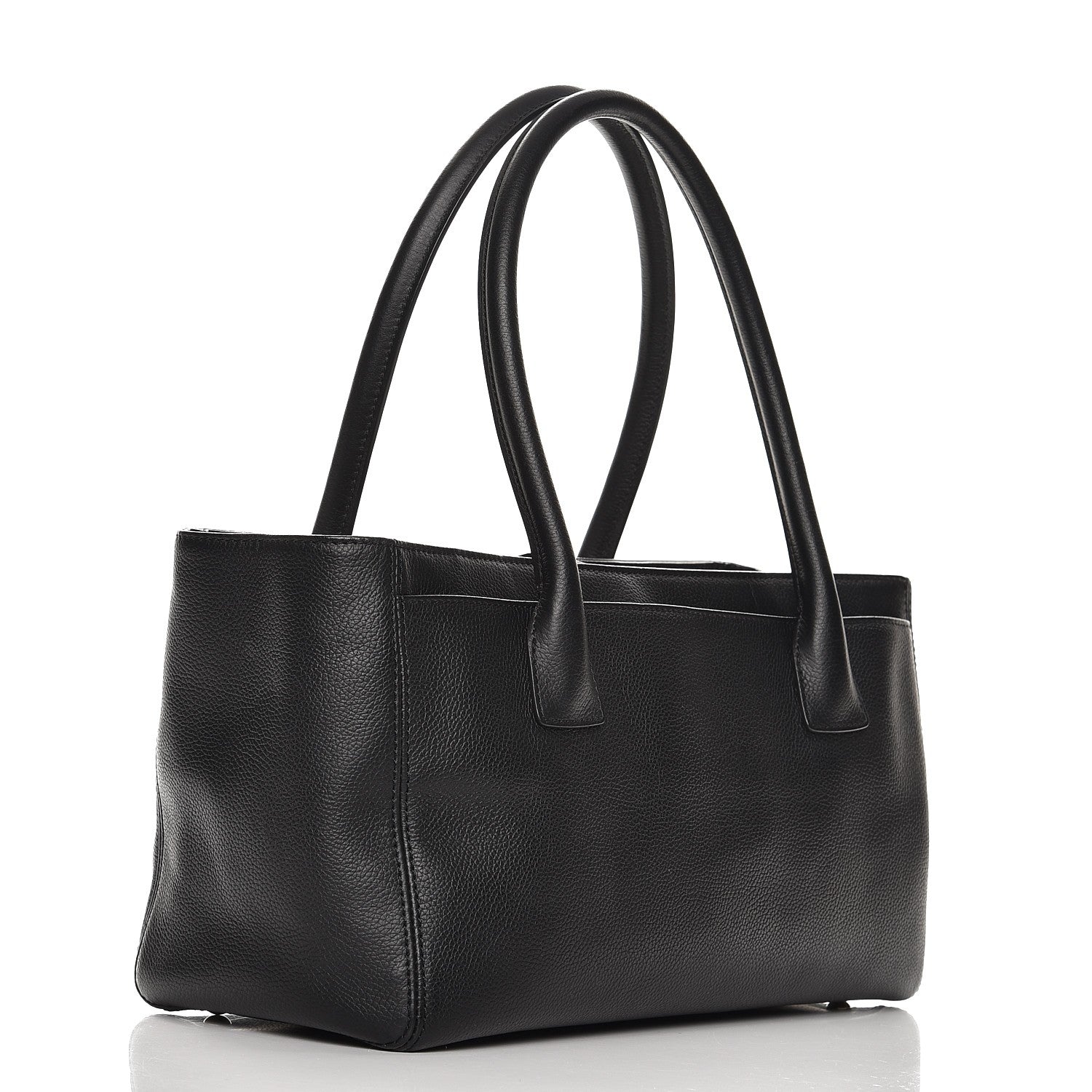 Chanel Calfskin Small Cerf Shopper Tote Black 3 of 7