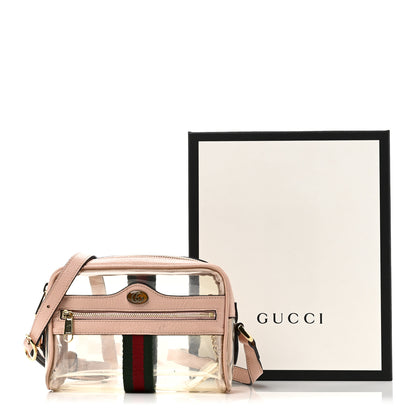 Gucci Vinyl Web Mini Ophidia Transparent Shoulder Bag Perfect Pink 11 of 11