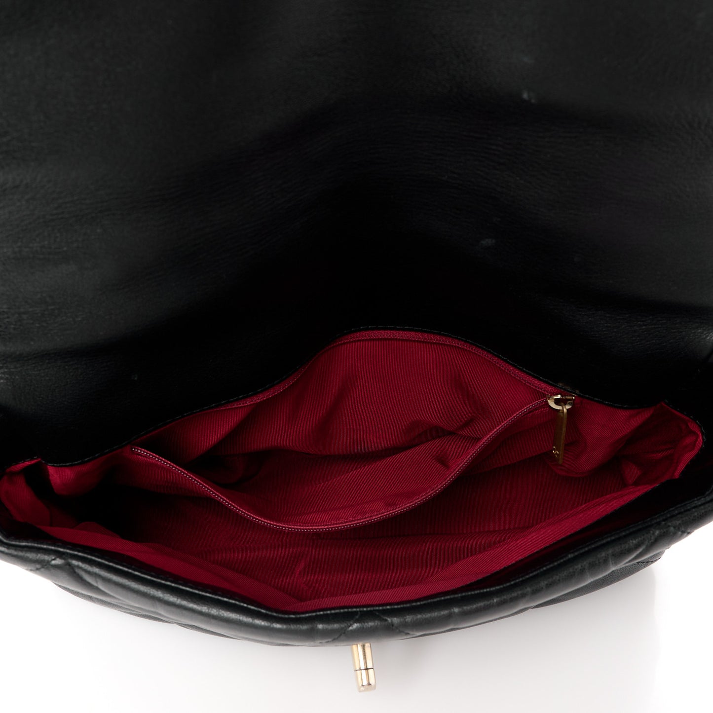 Lambskin Quilted Large Chanel 19 Flap Black