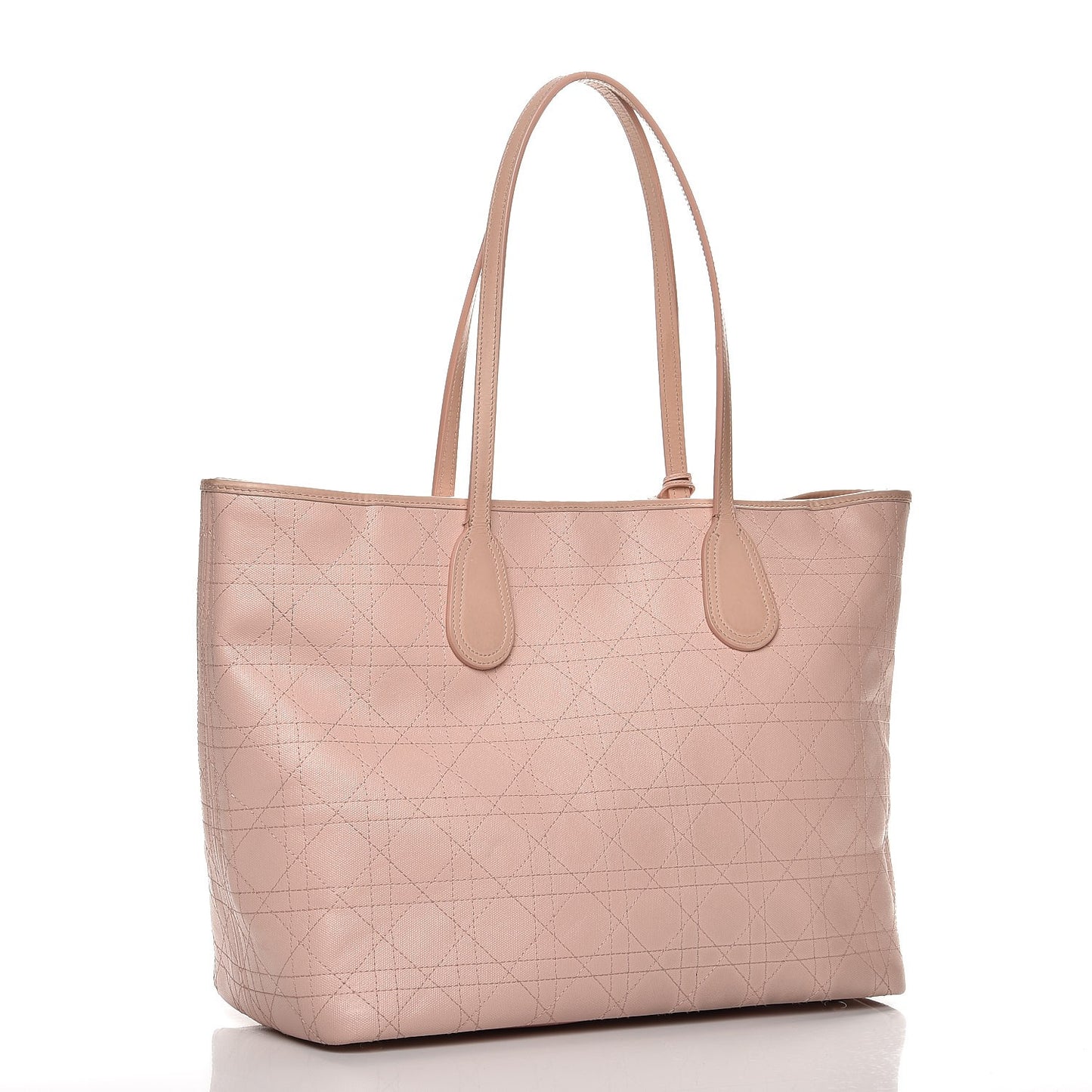 Coated Canvas Cannage Panarea Shopping Tote Rosato