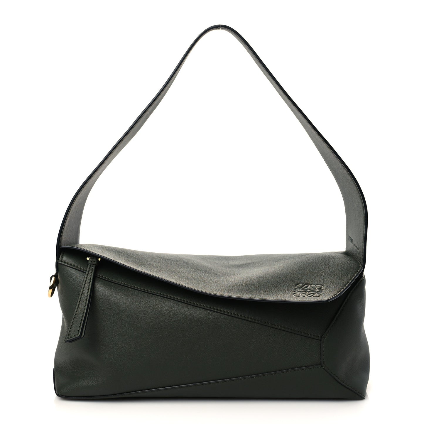 Calfskin Puzzle Hobo Army Green