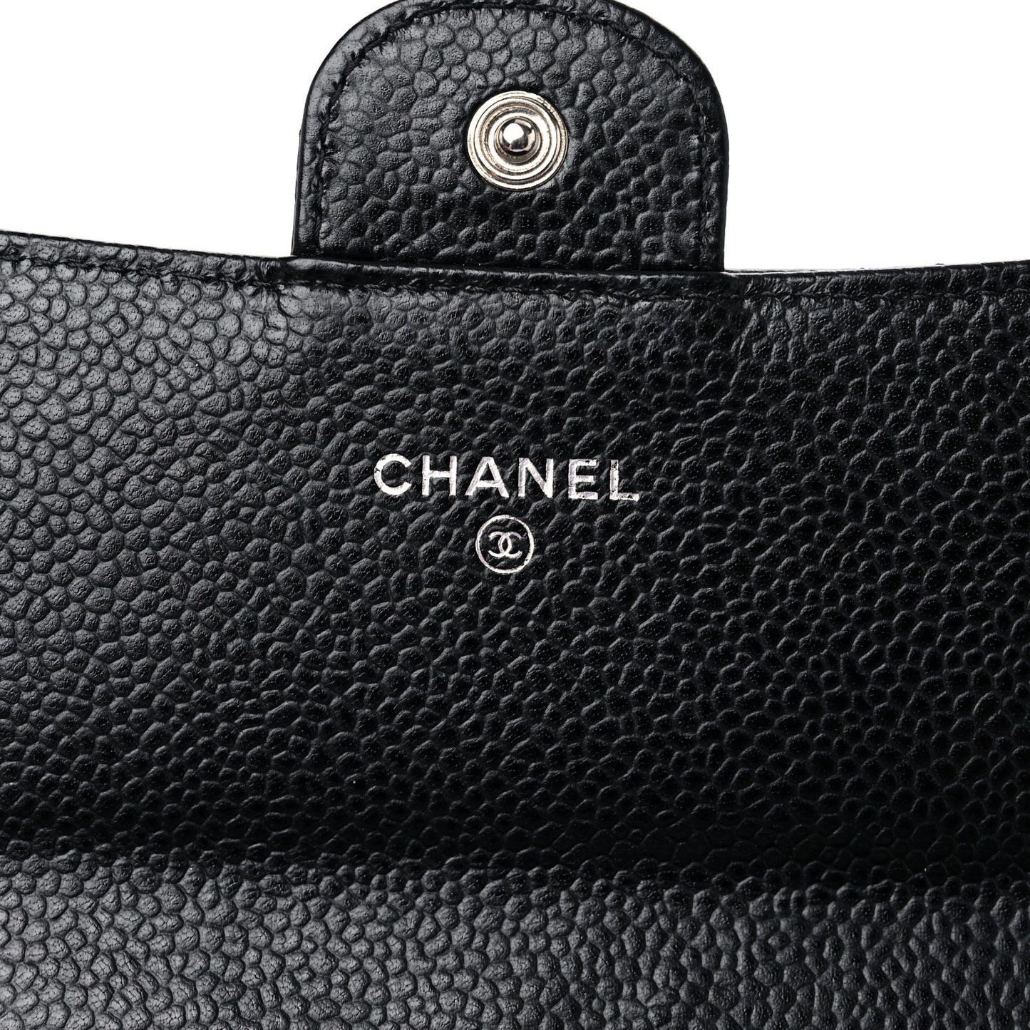 Caviar Quilted Large Flap Wallet Black