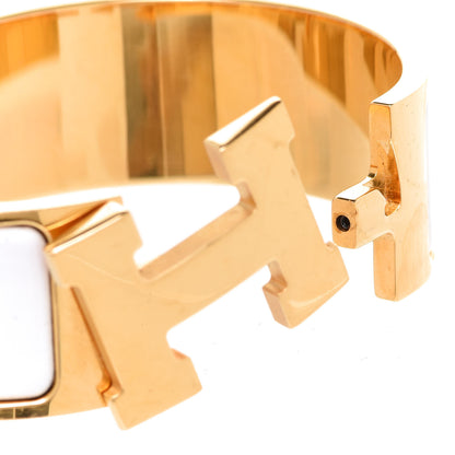 Hermes Enamel Wide Clic Clac H Bracelet PM White 5 of 7