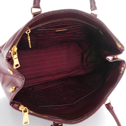 Prada Saffiano Lux Extra Large Galleria Double Zip Tote Cherry 5 of 9