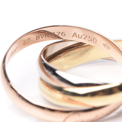 Cartier 18K Pink Yellow White Gold Small Trinity Ring 47 4 10 of 11