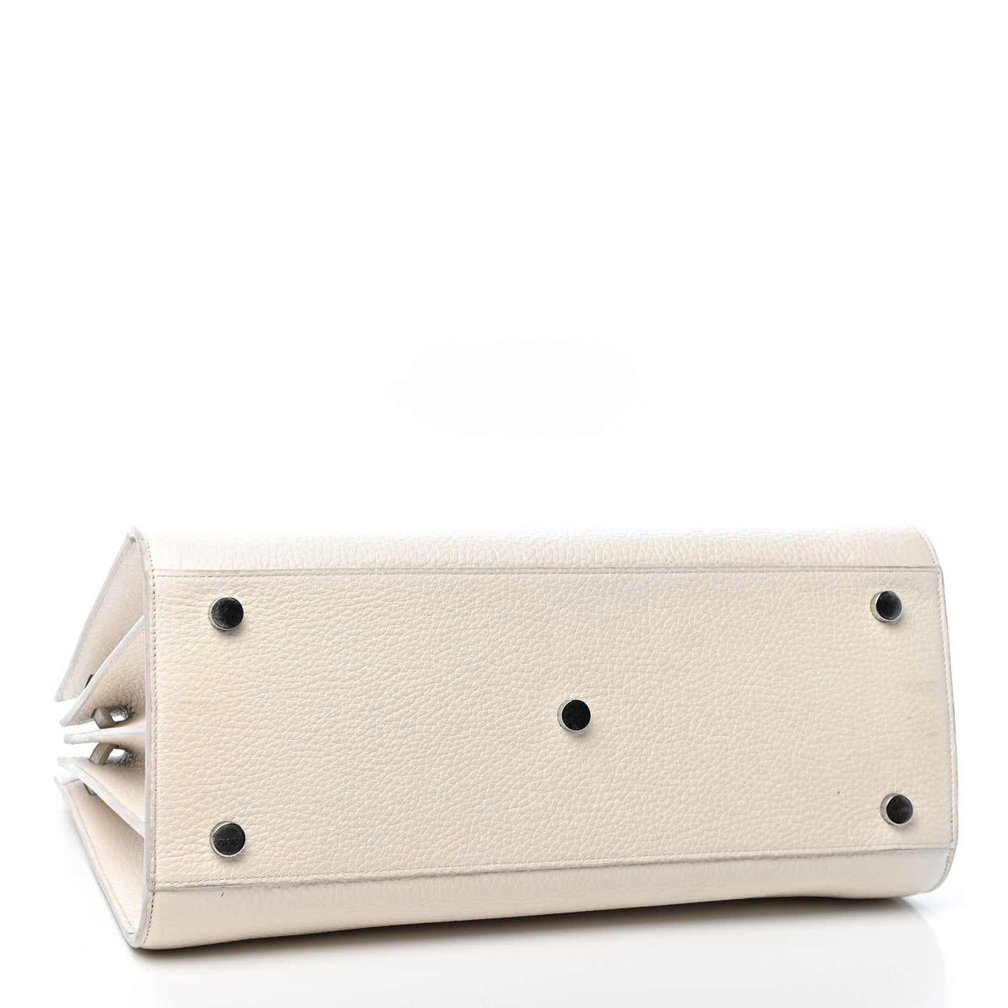 Grained Calfskin Small Sac De Jour Dove White