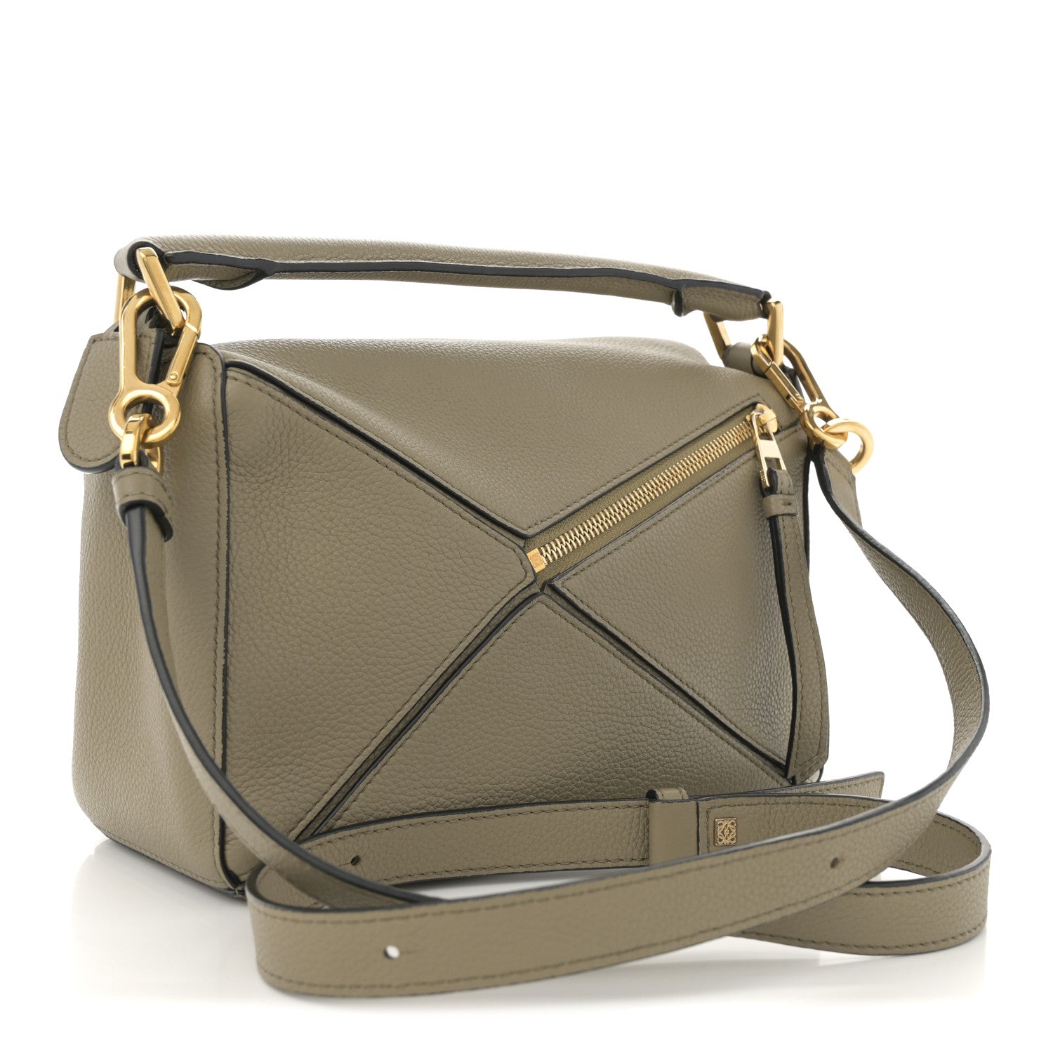 Loewe Calfskin Small Puzzle Bag Artichoke Green 3 of 11