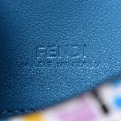 Fendi X SARAH COLEMAN Vitello Liberty Ceylon Micro FF Fish Eye Embossed Nano Baguette Charm Multicolor Cyber Blue 6 of 8