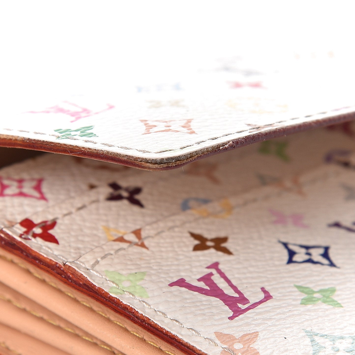 Monogram Multicolor Sarah Wallet White