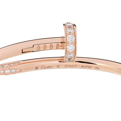 Cartier 18K Pink Gold Diamond Juste Un Clou Bracelet 16 4 of 4