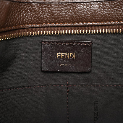 Fendi Zucca Vitello Artic Medium Shopping Tote Tobacco Castagna 6 of 12
