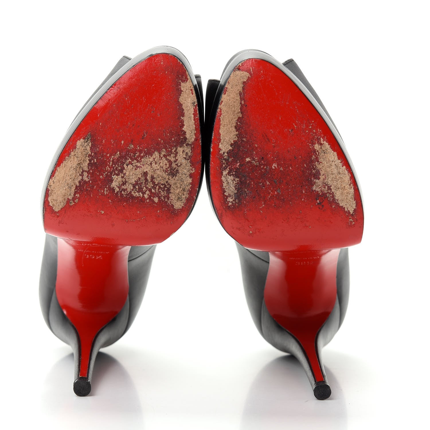 Christian Louboutin Calfskin Palais Royal Trepointe 140 Pumps 39.5 Black 6 of 10