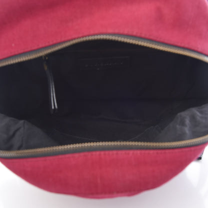 Burberry Overdyed Canvas Mega Check Tiller Backpack Plum 5 of 8