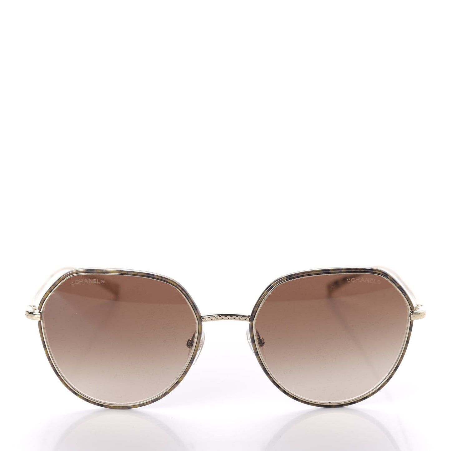 Round Sunglasses 4251-J Gold Brown