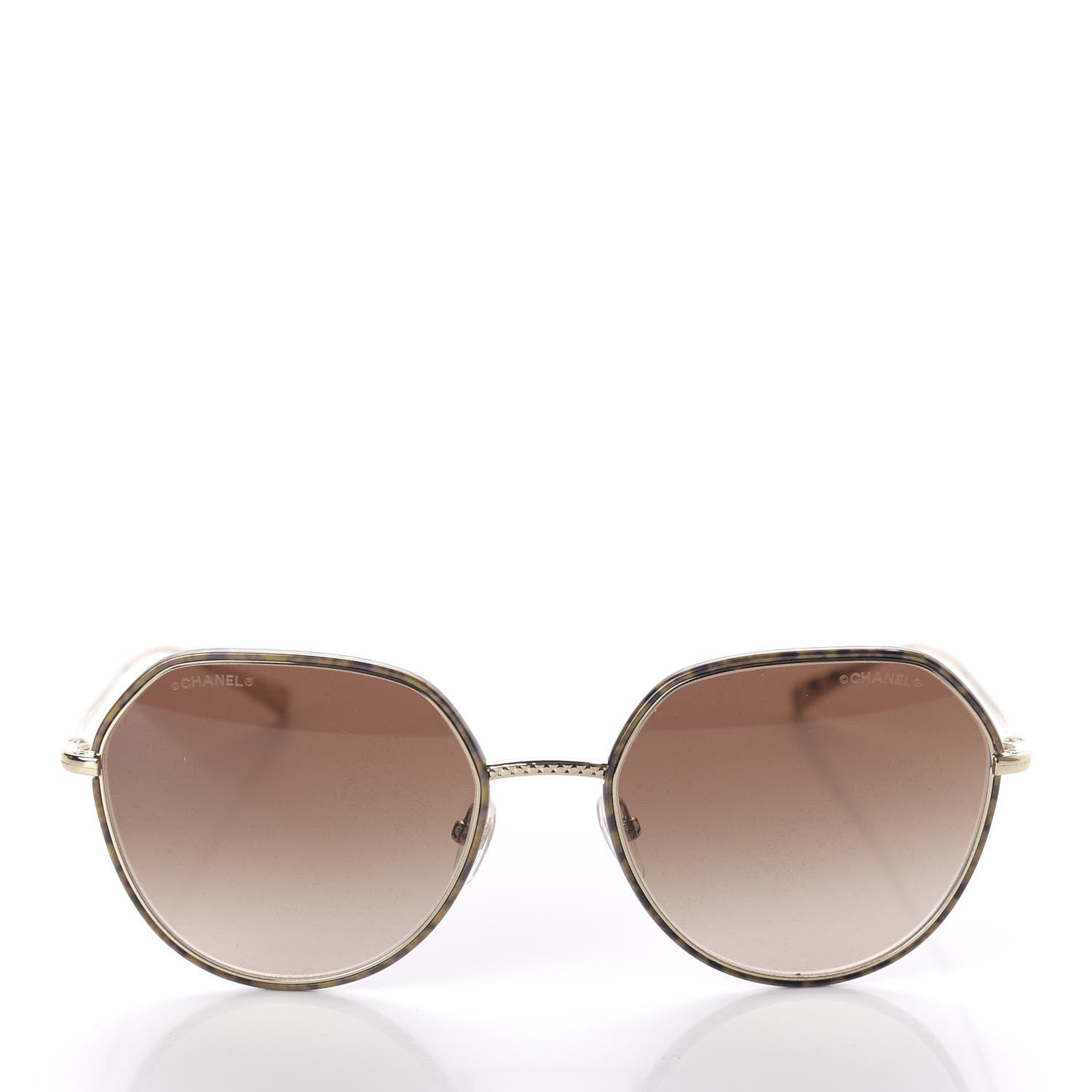 Chanel Round Sunglasses 4251-J Gold Brown 2 of 7
