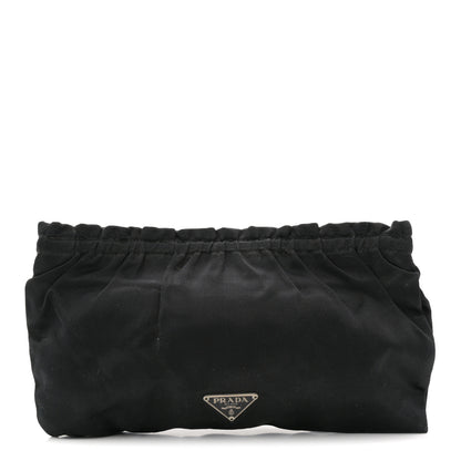 Prada Nylon Ruffle Velcro Cosmetic Pouch Black 1 of 7