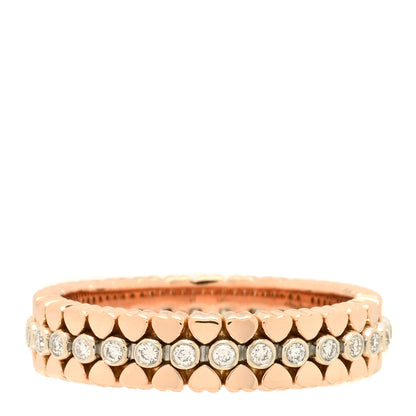 Tiffany 18K Rose Gold Diamond Crown of Hearts Band Ring 49 5 3 of 4