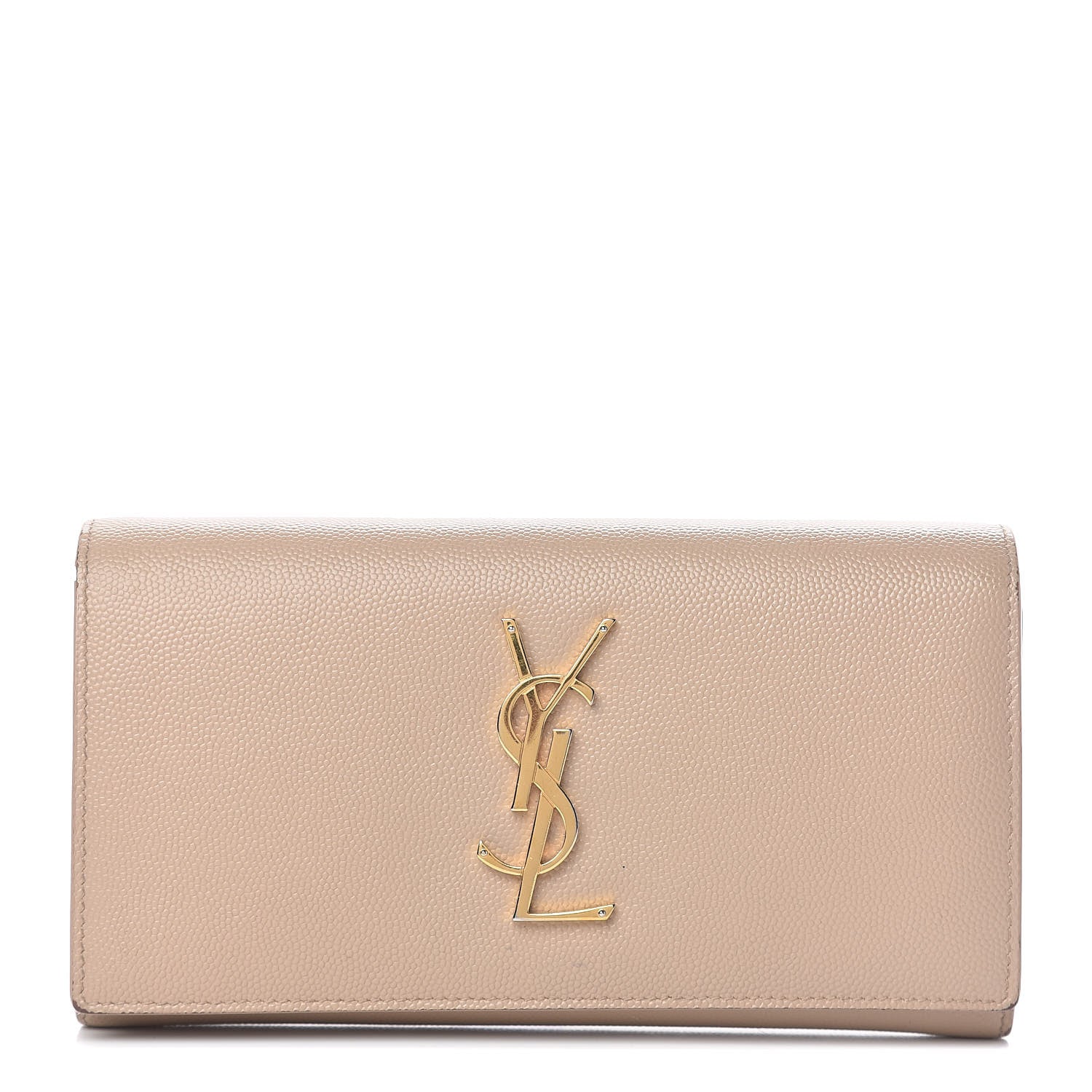 Saint Laurent Grain De Poudre Classic Monogram Cassandre Wallet Nude Powder 1 of 14