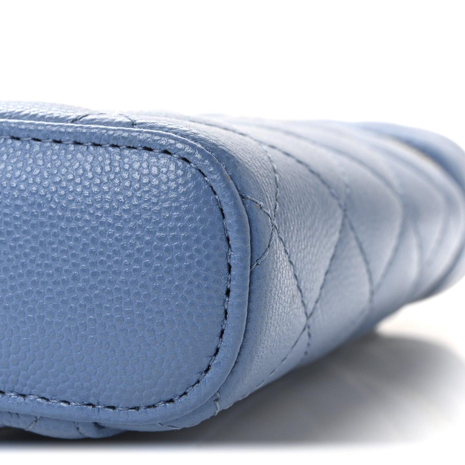 Chanel Caviar Quilted Phone Holder With Chain Blue 10 of 10