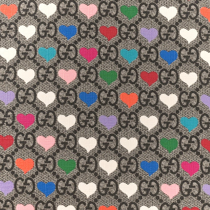Gucci GG Supreme Monogram Hearts Childrens Tote Beige Ebony Multicolor Freesia 9 of 11