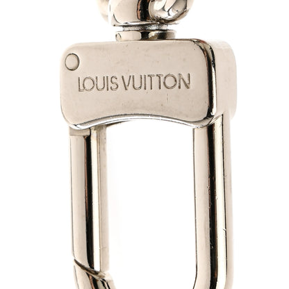 Louis Vuitton Metal Palladiium Finish LV Initiales Bag Charm Key Holder Silver 3 of 5