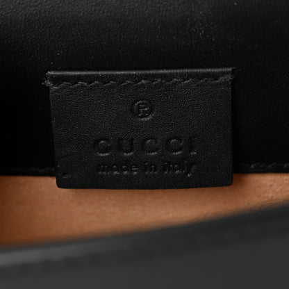 Gucci Calfskin Super Mini Sylvie Chain Shoulder Bag Black 6 of 11