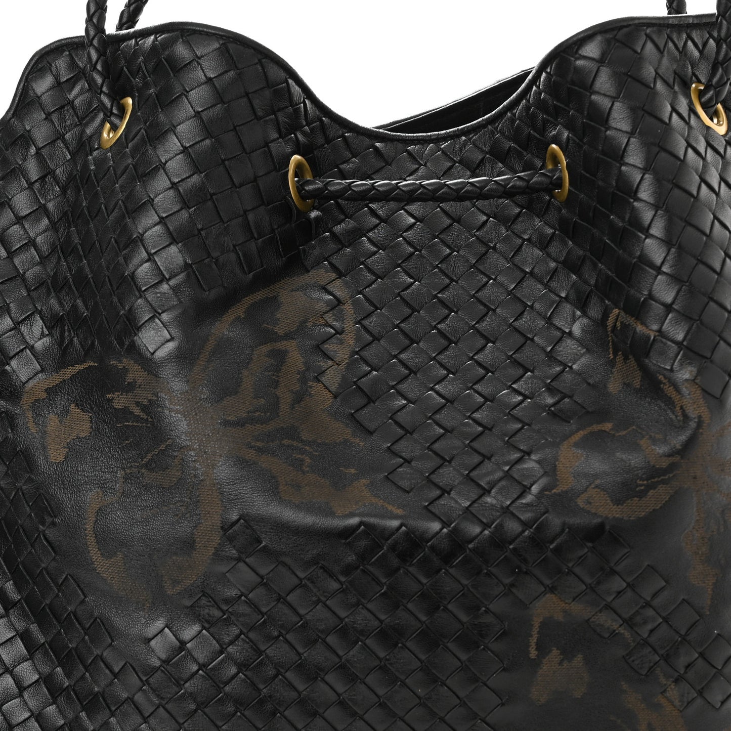 Nappa Intrecciato Butterfly Shoulder Bag Black