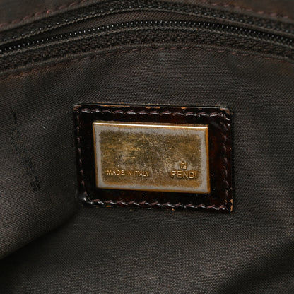 Fendi Zucca Patent Mia Shoulder Flap Tobacco 5 of 7