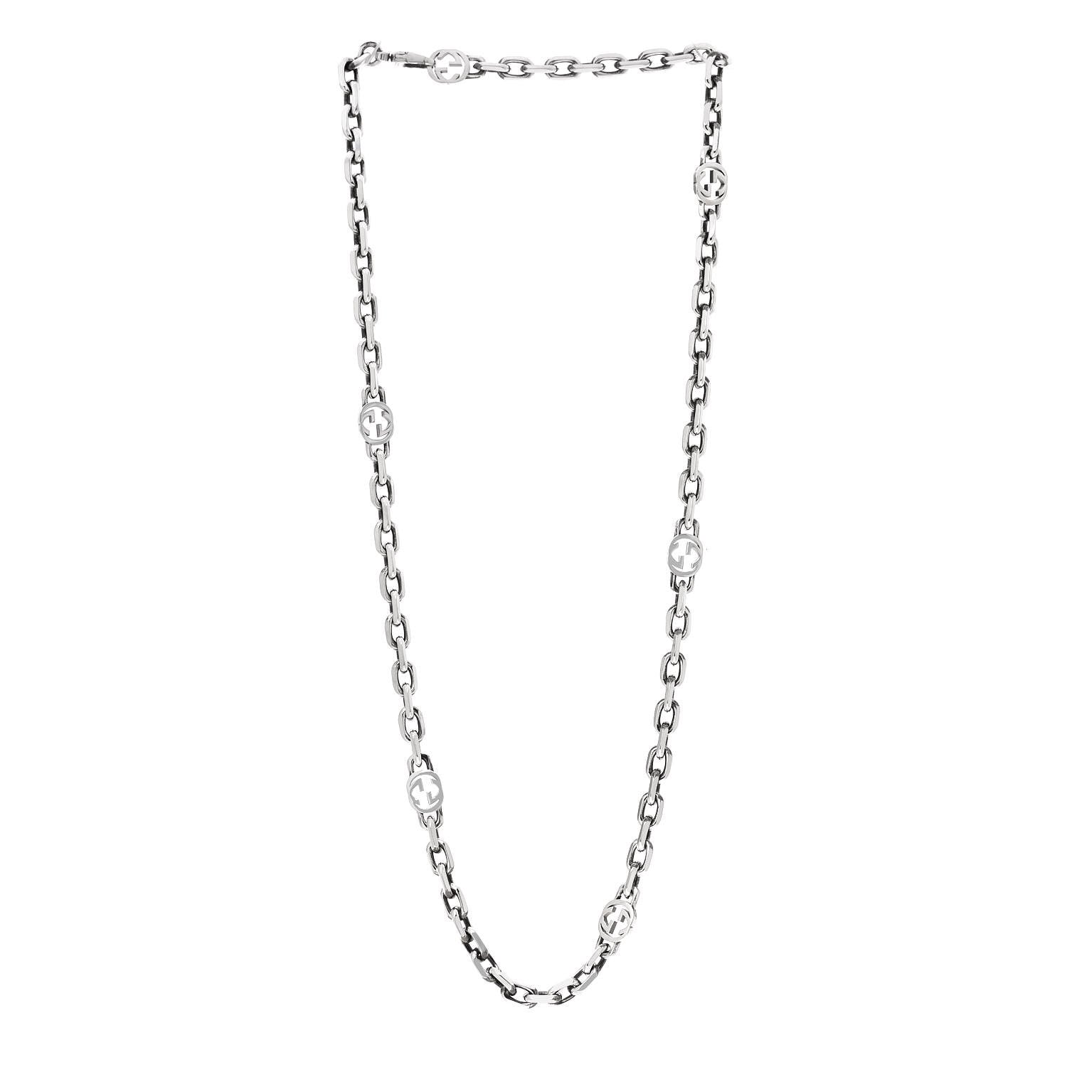 Gucci Sterling Silver Interlocking GG Chain Necklace 3 of 6