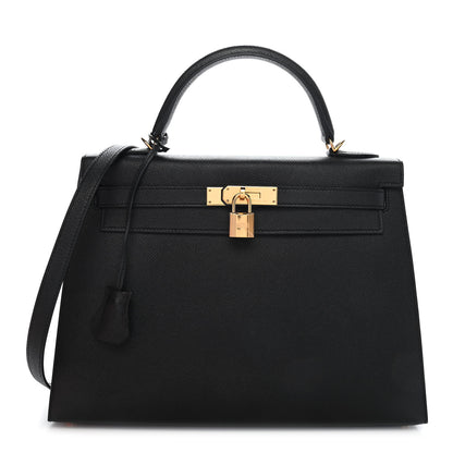 Hermes Epsom Kelly Sellier 32 Black 1 of 9