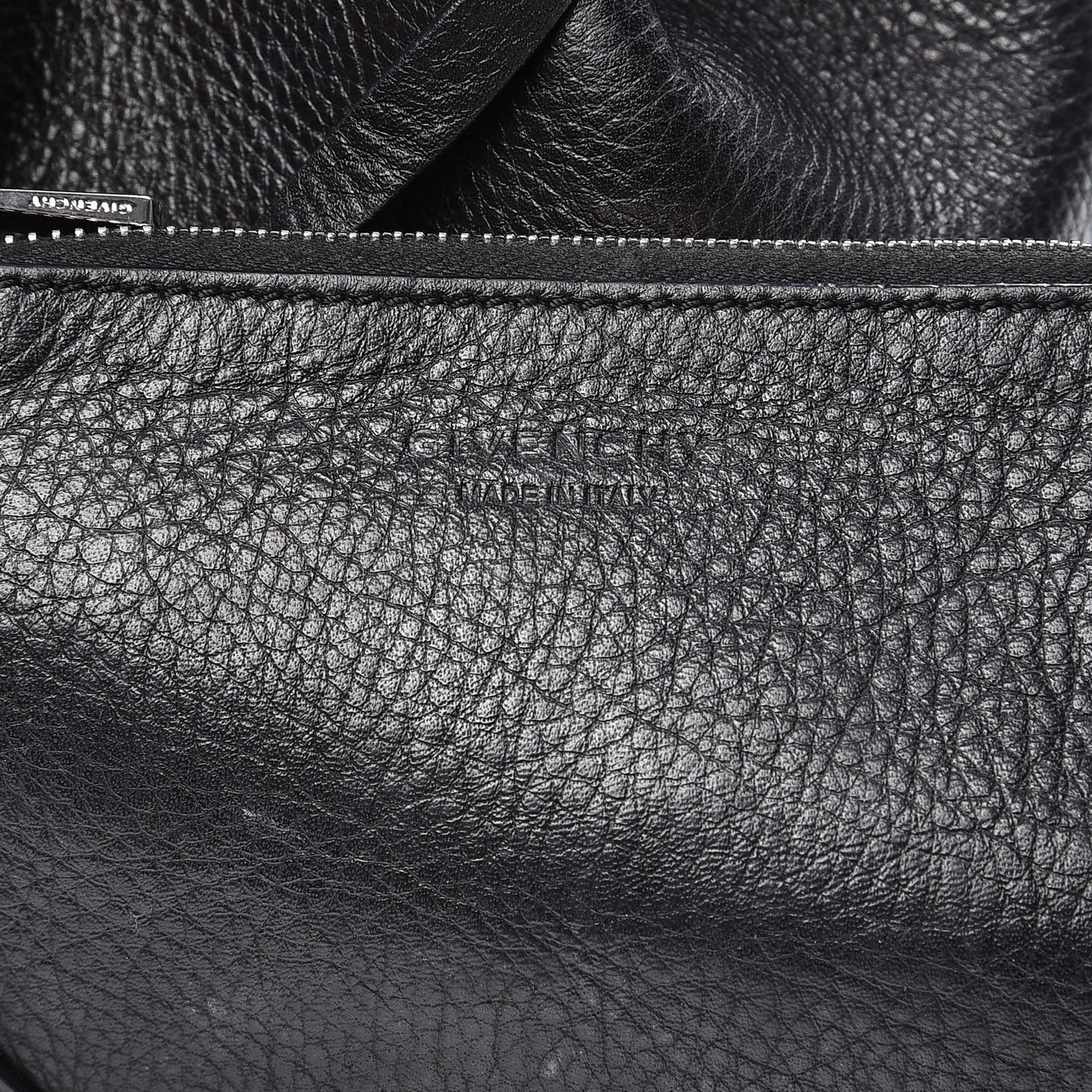Calfskin Small Lucrezia Drawstring Bucket Bag Black