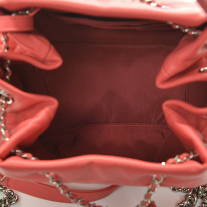 Chanel Lambskin Quilted Small Chain Bucket Bag Coral 5 of 7
