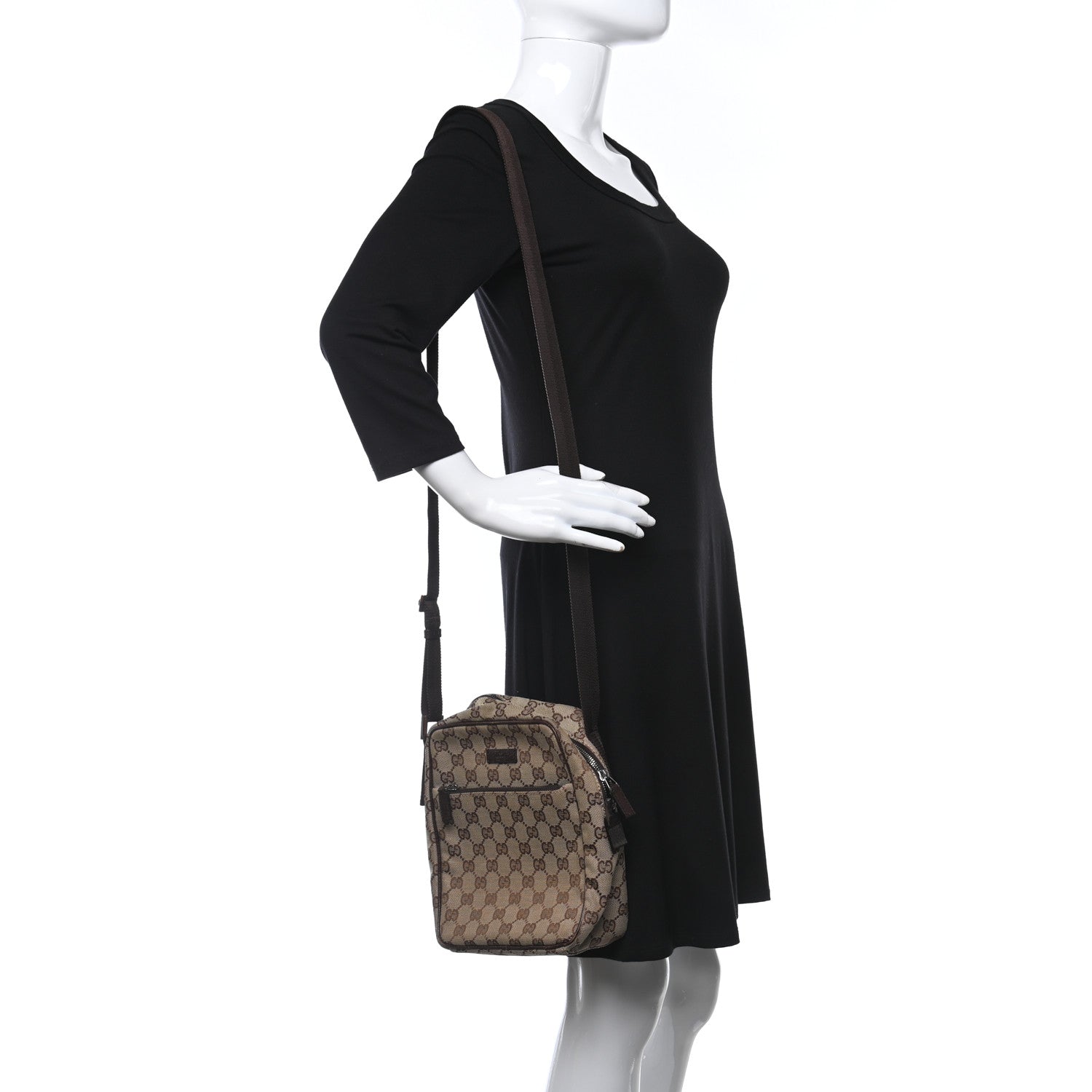 Gucci Monogram GG Small Flight Crossbody Bag Brown 2 of 9