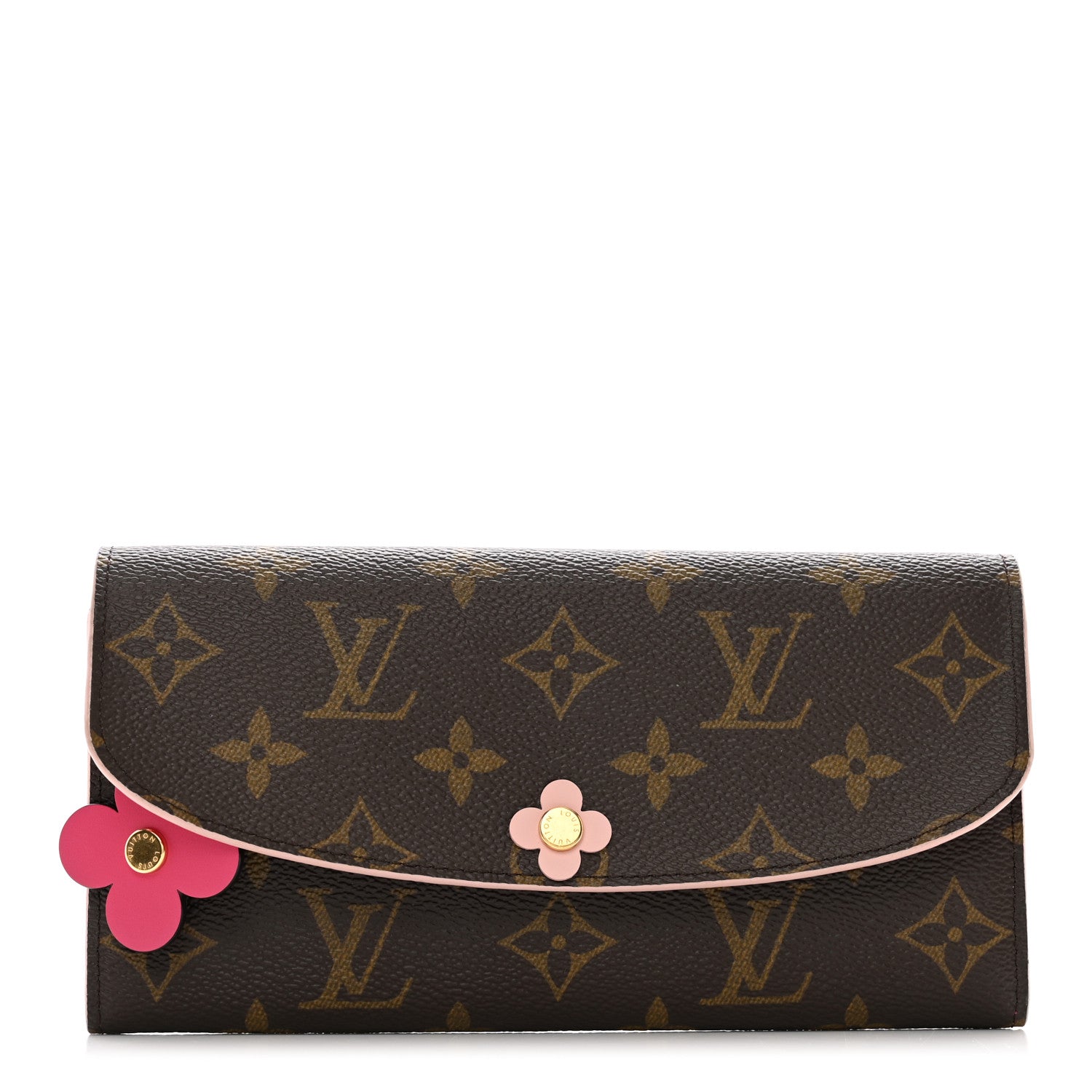 Louis Vuitton Monogram Bloom Flower Emilie Wallet Fuchsia 1 of 8