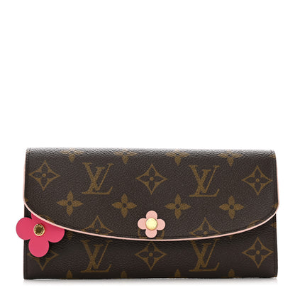 Louis Vuitton Monogram Bloom Flower Emilie Wallet Fuchsia 1 of 8
