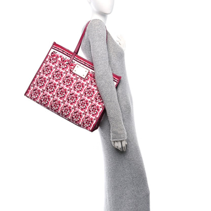 Dolce & Gabbana Canvas Large Shopper Tote Fucsia Multicolor 2 of 9