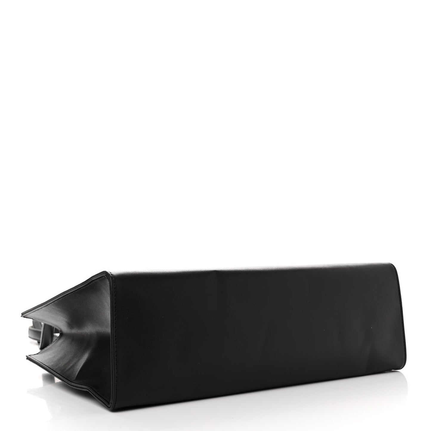 Vegan Leather Medium Shopping Bag Black