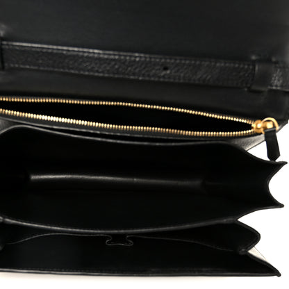 Celine Goatskin Medium Classic Box Flap Bag Black 5 of 10