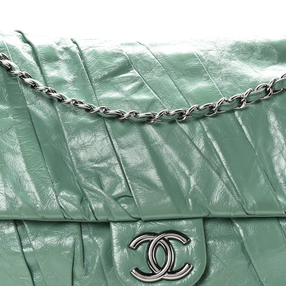 Chanel Glazed Calfskin Twisted Maxi Flap Green 8 of 10
