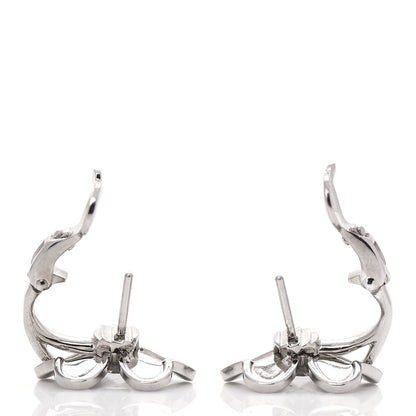 Van Cleef & Arpels 18K White Gold Diamond Small Frivole Earrings 3 of 6