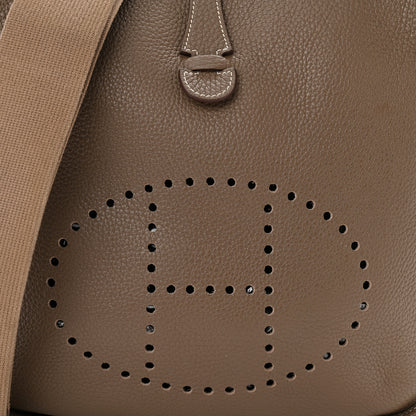 Hermes Taurillon Clemence Evelyne III PM Etoupe 8 of 12