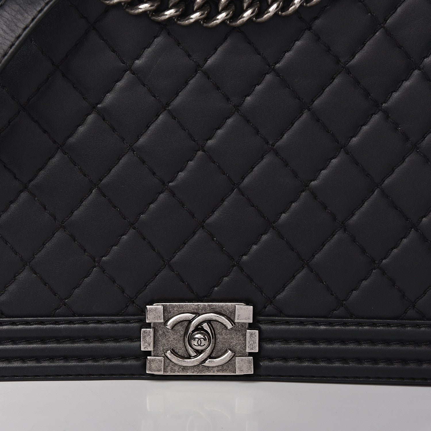 Chanel Calfskin Quilted Large Boy Flap Black 8 of 13