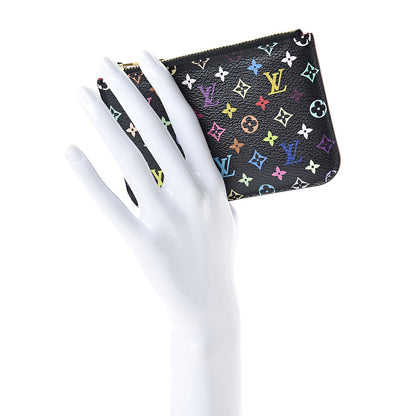 Louis Vuitton Monogram Multicolor Key Pouch Black Grenade 2 of 9
